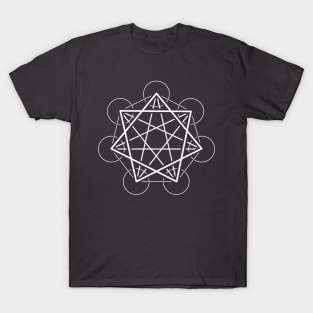 Heptagram (seven sided star) - Awesome Sacred Geometry Design T-Shirt